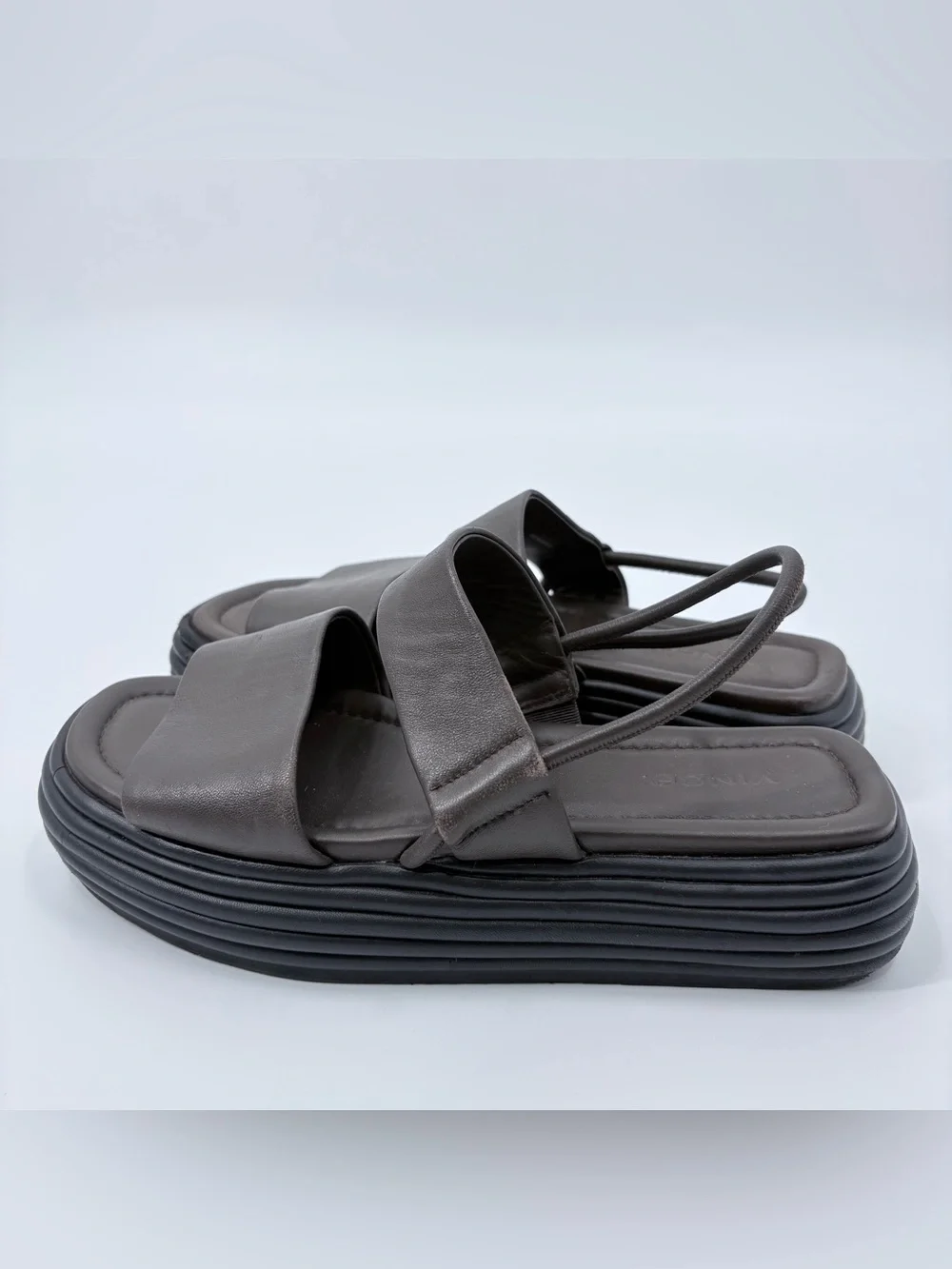 Vince Women's Brown Black Priya Platform Open-Toe Sandals